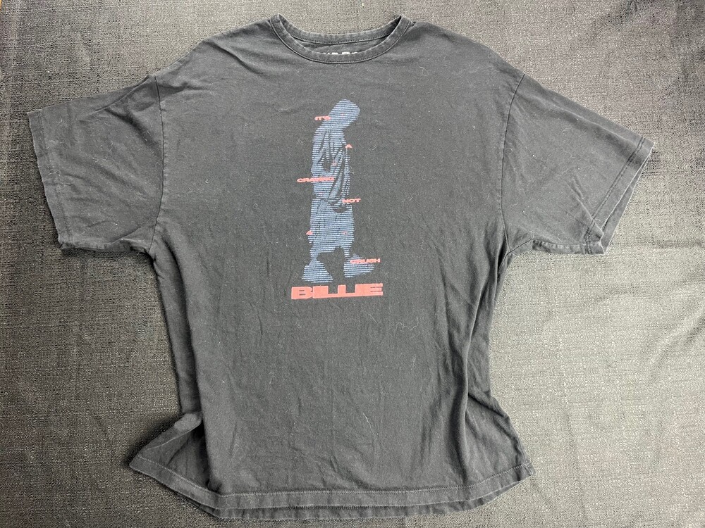 Billie Eilish Small Black Cotton T-Shirt Graphic Short Sleeve